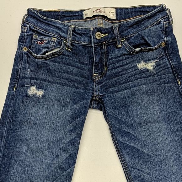 Women's Hollister Jeans Distressed 24x33 @cool - Picture 1 of 13